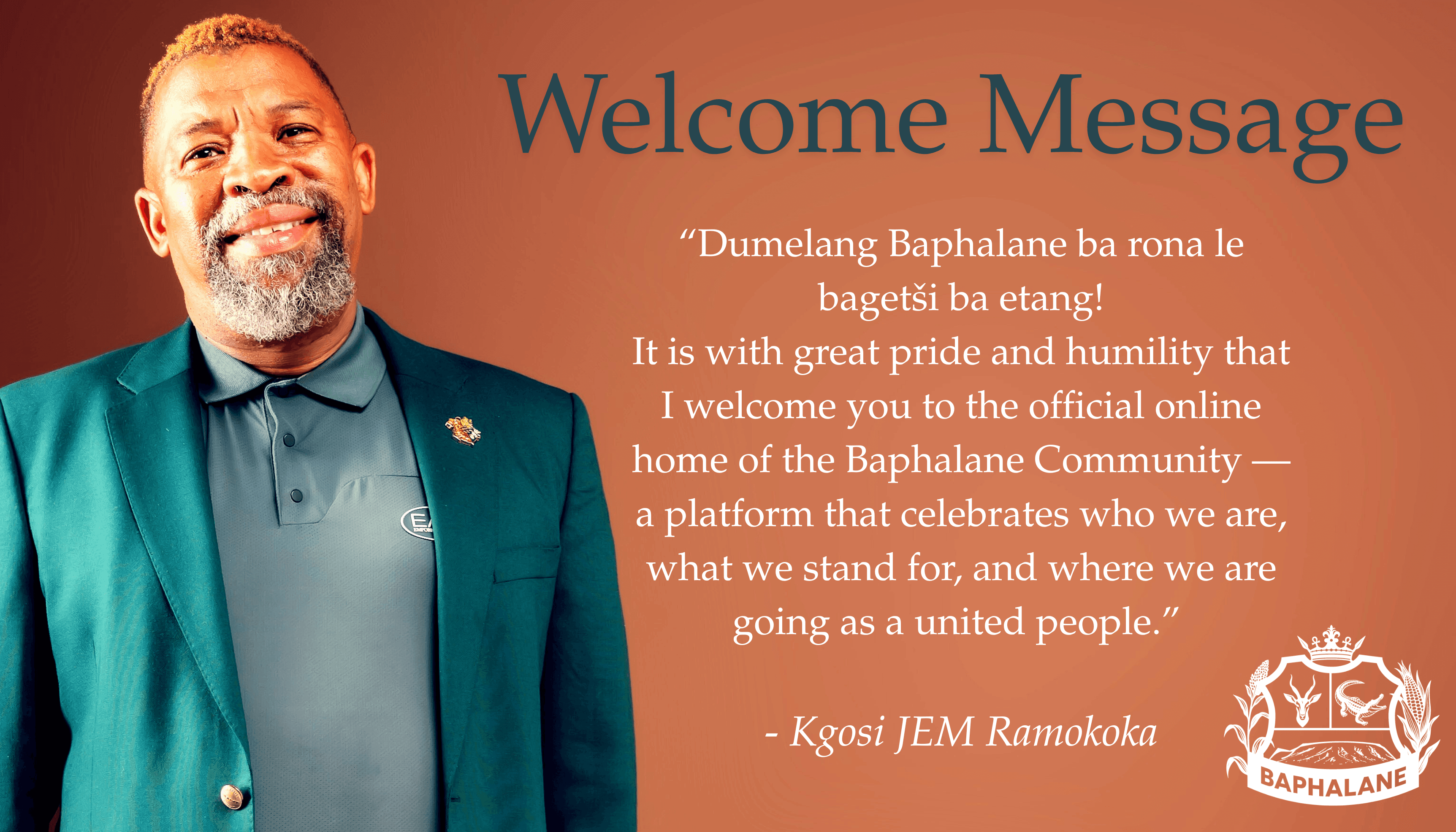 Welcome Message Blurred Background